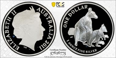 2011 $1 Allied Rock-Wallaby PR68DCAM