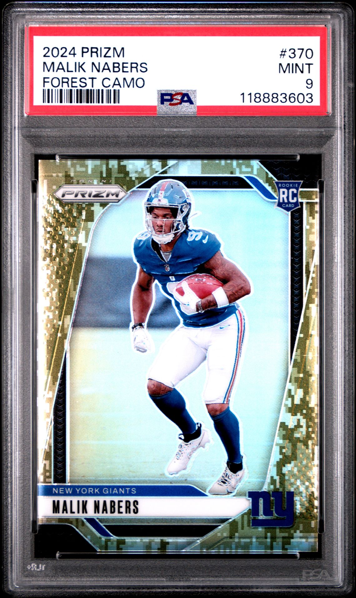 2024 Panini Prizm FOREST CAMO #370 Malik Nabers front