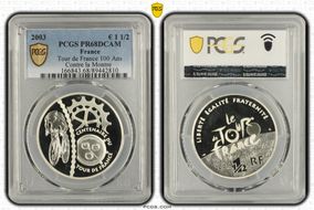2003 € 1 1/2 Tour de France 100 Ans Contre la Montre PR68DCAM