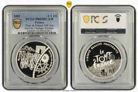 2003 € 1 1/2 Tour de France 100 Ans Arrivée Champs-Elysées PR69DCAM