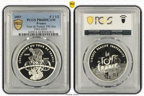 2003 € 1 1/2 Tour de France 100 Ans 1903-2003 PR68DCAM