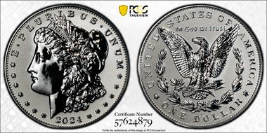 2024-S $1 Morgan Dollar Rev PR Two-Coin Reverse Proof Set PR69