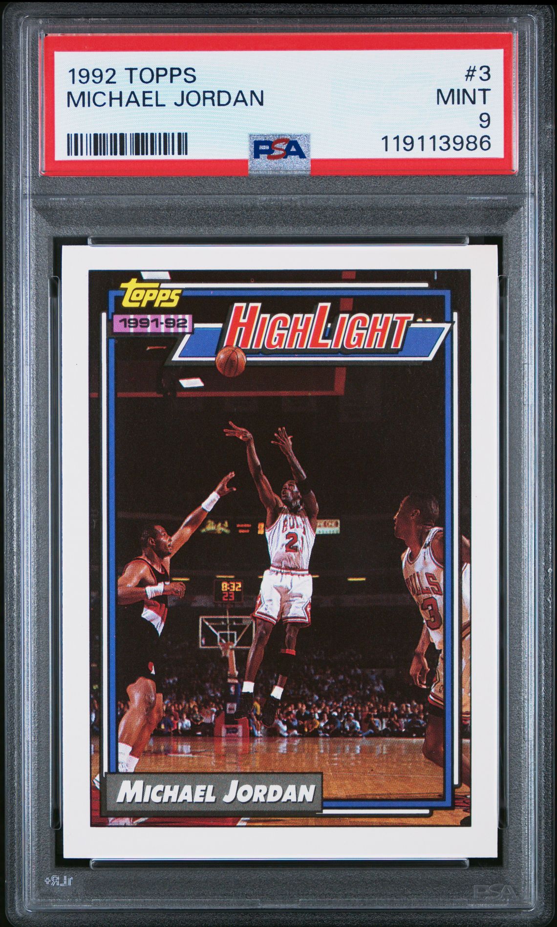 1992 Topps Michael Jordan #3 Mint 9 front