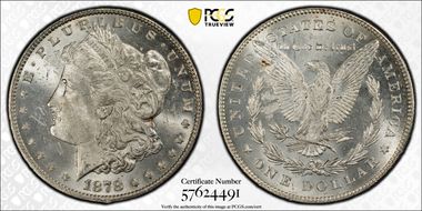1878 7/8TF $1 VAM 41A, 7/4 Weak MS62