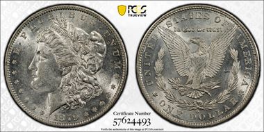 1879-O $1 VAM 4 O/Horizontal O AU53