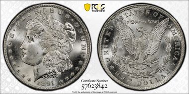 1891-CC $1 MS64+