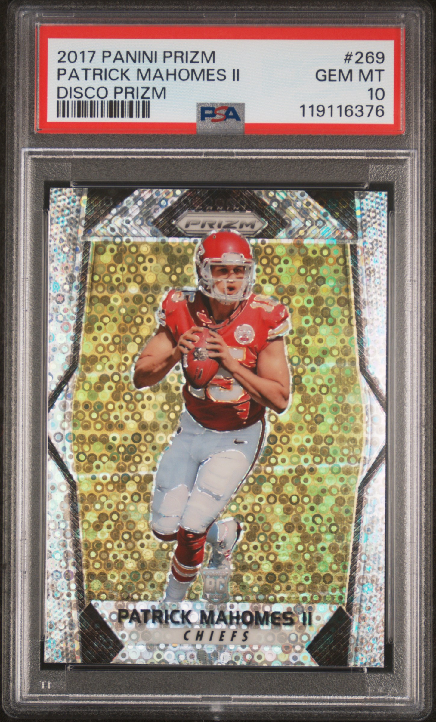 2017 Panini Prizm DISCO PRIZM #269 Patrick Mahomes II front