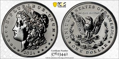 2024-S $1 Morgan Dollar Rev PR Two-Coin Reverse Proof Set PR69