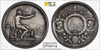 1895 Medal Winterthur R-1756b Matte Ag SP62