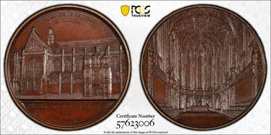 1846 Medal Ross-M19 Hoyd-18 Bronzed AE Church of St. Jacques SP65