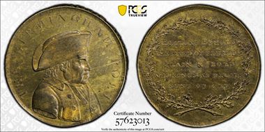 (c.1790) Tk 1D DH-30 Warwickshire Brass Birmingham MS64