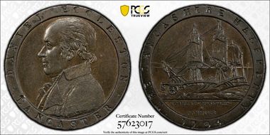 1794 Tk 1/2D DH-58 Lancashire, Lancaster MS63BN