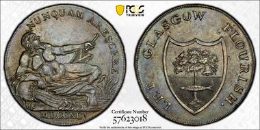 1791 Tk 1/2D DH-3 Lanarkshire, Glasgow MS64BN