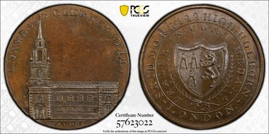 (c.1790) Tk 1/2D DH-566 Middlesex, Skidmore's MS64BN