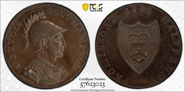 1791 Tk 1/2D DH-89 Hampshire, Portsmouth MS64BN