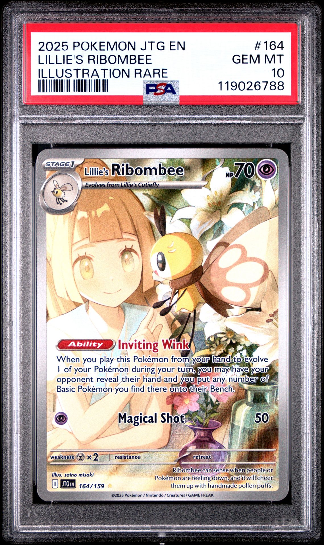 2025 Pokemon #164 Lillie's Ribombee front