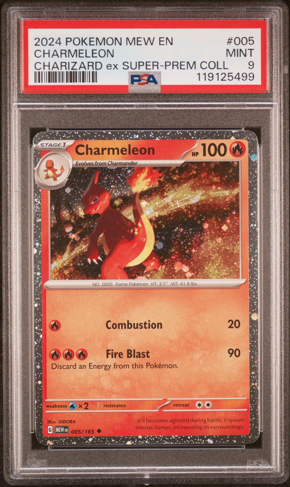 2024 Pokemon Mew En-151 Charmeleon #005 (Charizard Ex Super-Prem Coll) Mint 9 front