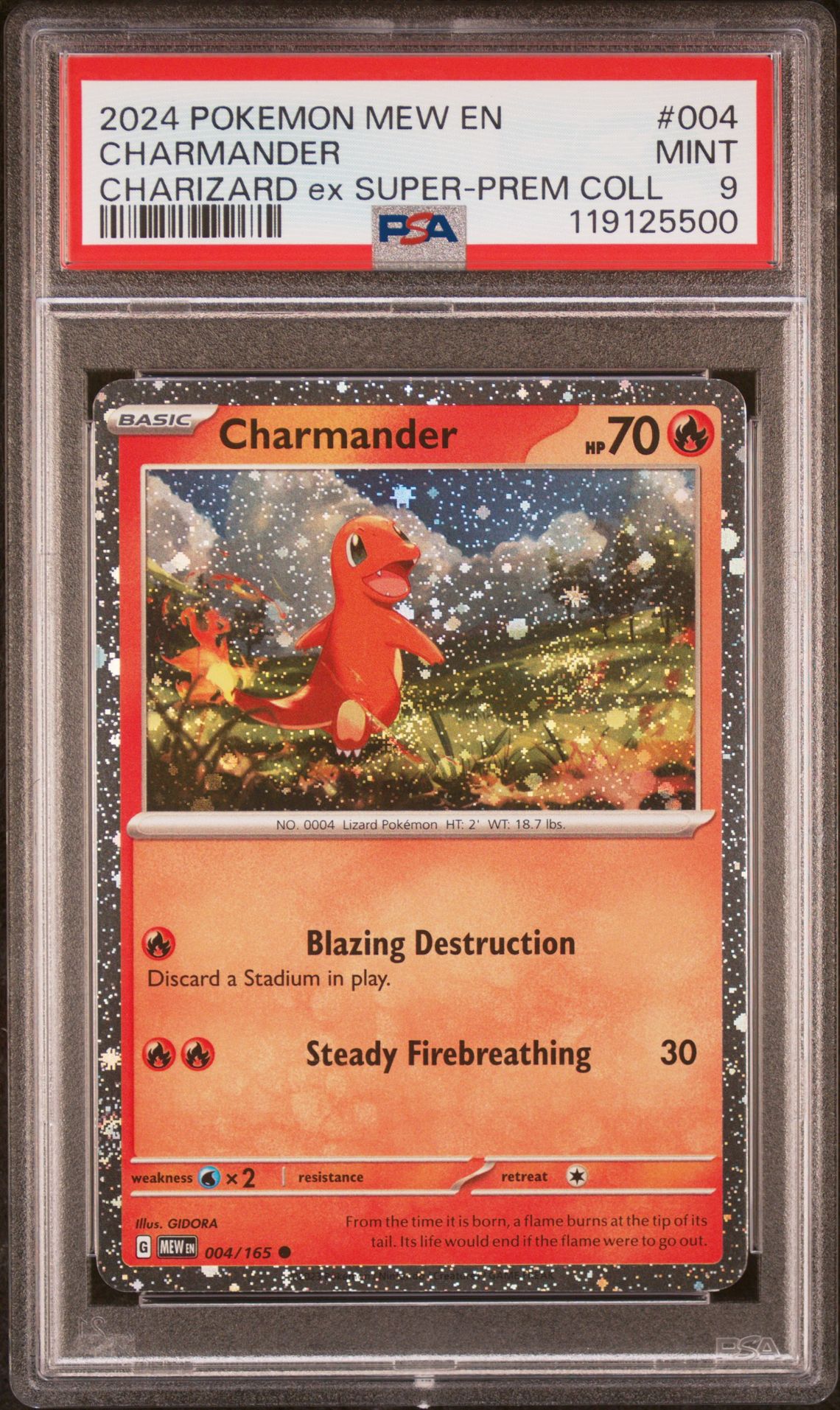 2024 Pokemon Mew En-151 Charmander #004 (Charizard Ex Super-Prem Coll) Mint 9 front