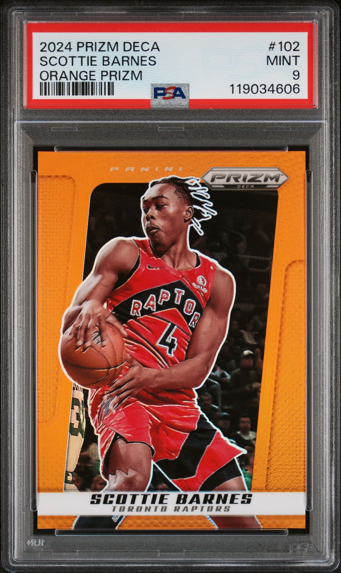 2024 Panini PANINI PRIZM DECA ORANGE PRIZM #102 Scottie Barnes front