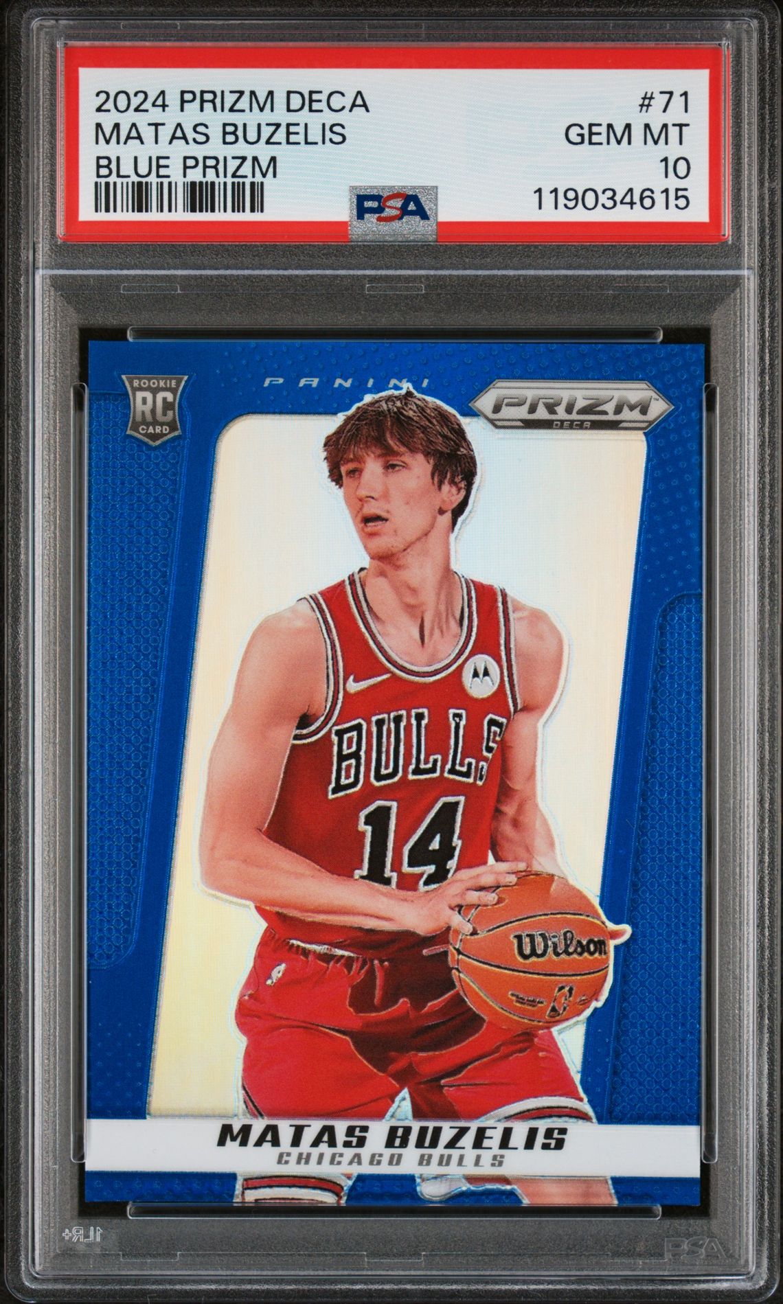 2024 Panini PANINI PRIZM DECA BLUE PRIZM #71 Matas Buzelis front