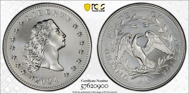 2024 Medal Flowing Hair Ag 230th Anniversary MS69