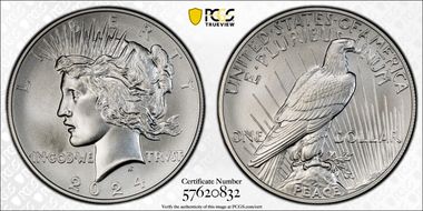 2024 $1 Peace Dollar MS70