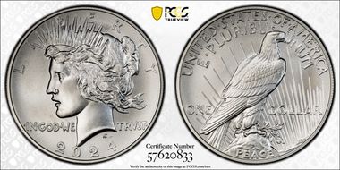 2024 $1 Peace Dollar MS69