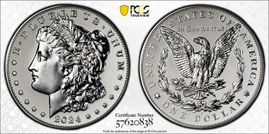 2024-S $1 Morgan Dollar Rev PR Two-Coin Reverse Proof Set PR69