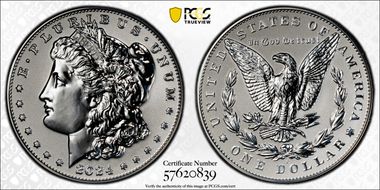 2024-S $1 Morgan Dollar Rev PR Two-Coin Reverse Proof Set PR69