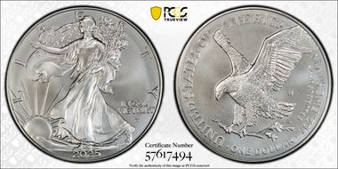 2025-W $1 Burnished Silver Eagle First Strike SP70