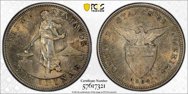 1904 50C AU58
