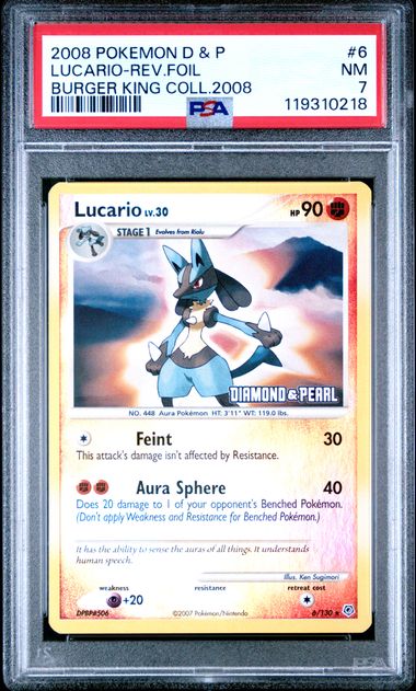 2007 Pokemon Diamond & Pearl Foil #6 Lucario front