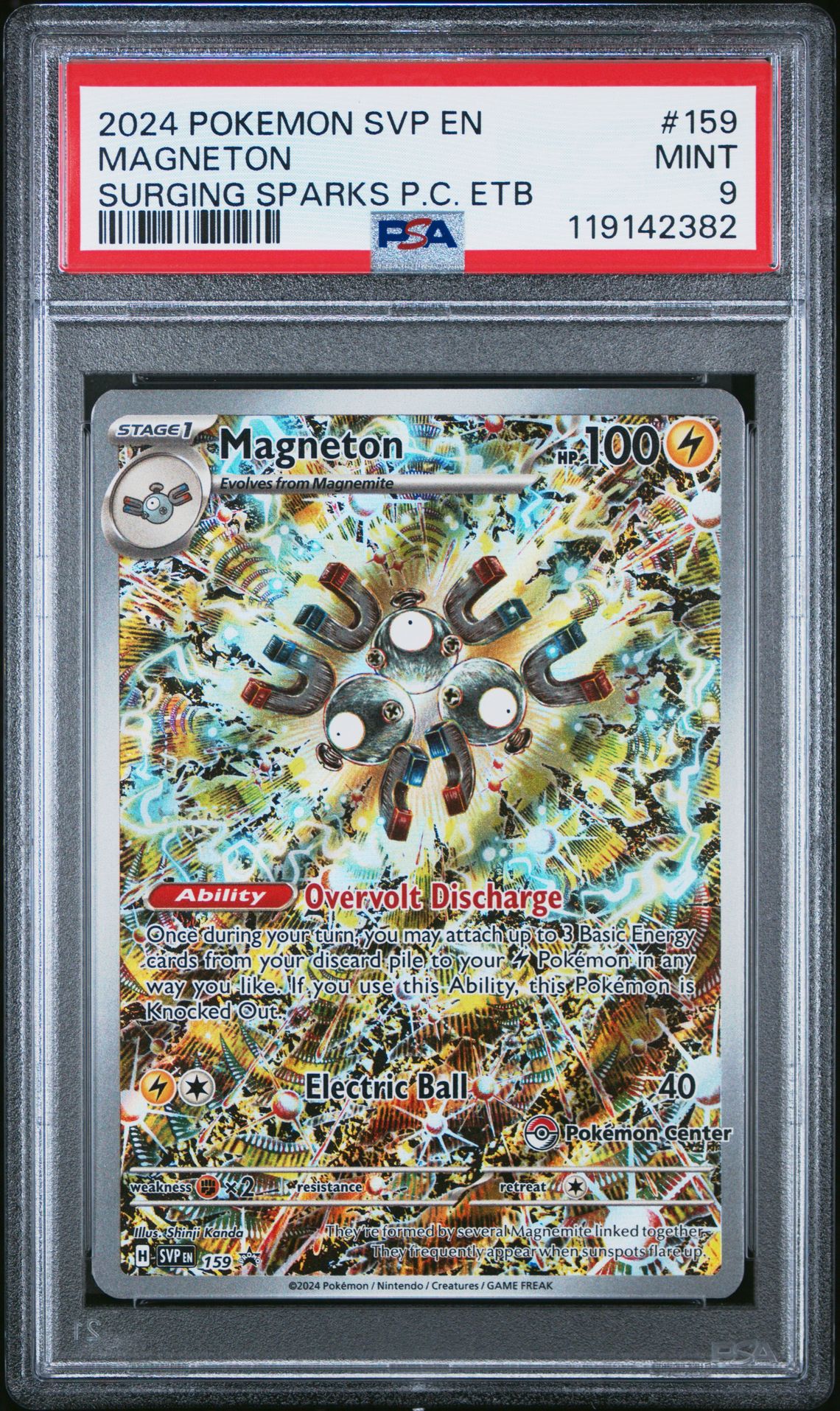 2024 Pokemon Svp En-Sv Black Star Promo Magneton #159 (Surging Sparks Pc Etb) Mint 9 front