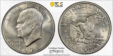 1972 $1 Type 2 FS-901 MS64