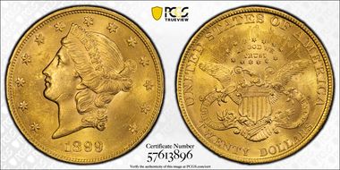 1899 $20 MS63