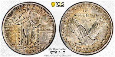 1917-S 25C Type 1 N1