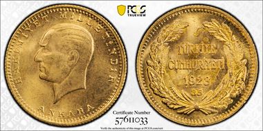 1923//35 (1958) 100 Kur KM-855  Au N1