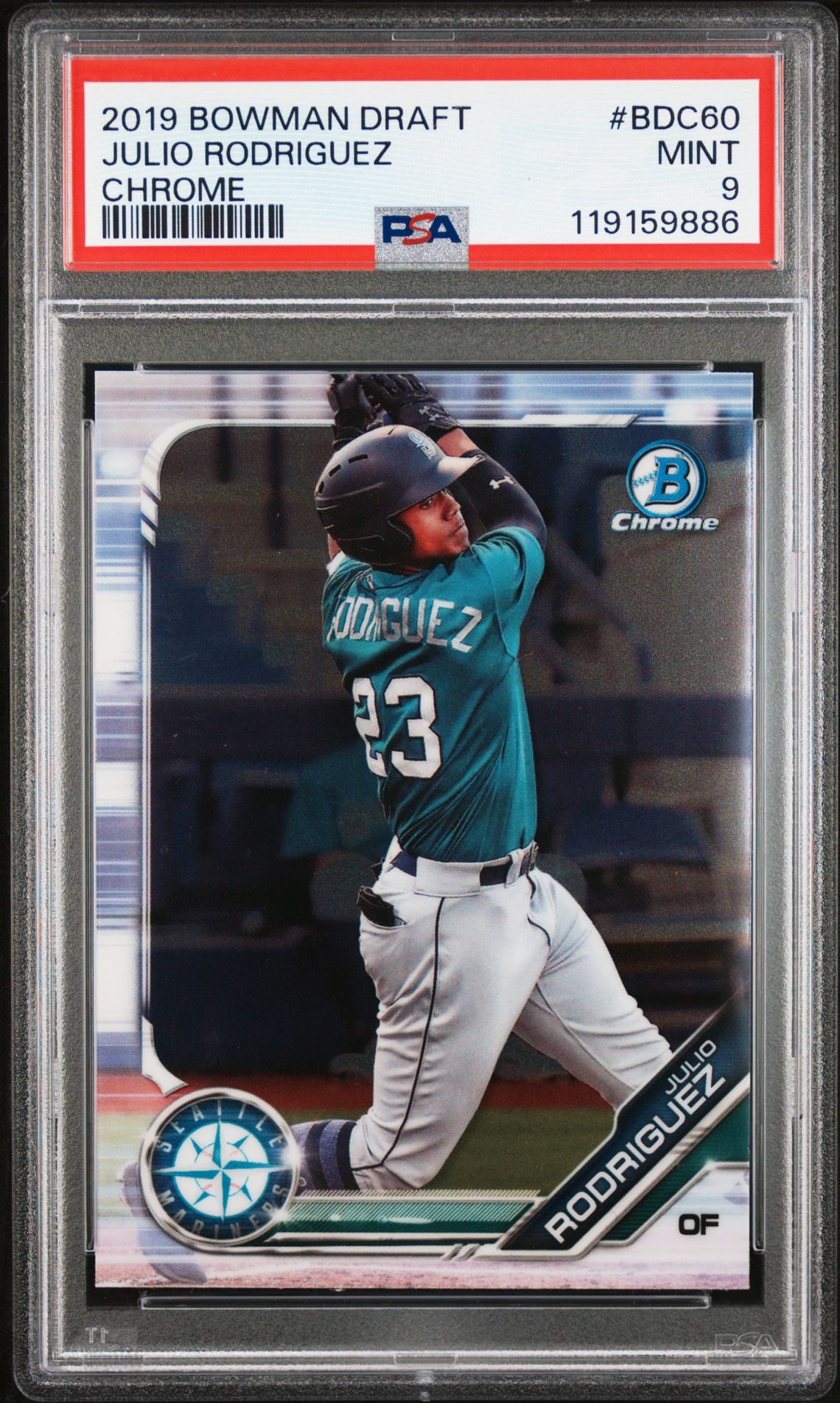 2019 Bowman BOWMAN DRAFT CHROME #BDC60 Julio Rodriguez front