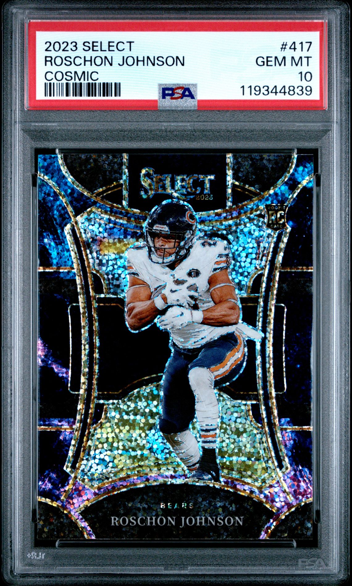 2023 Panini Select Roschon Johnson #417 (Cosmic) Gem Mt 10 front