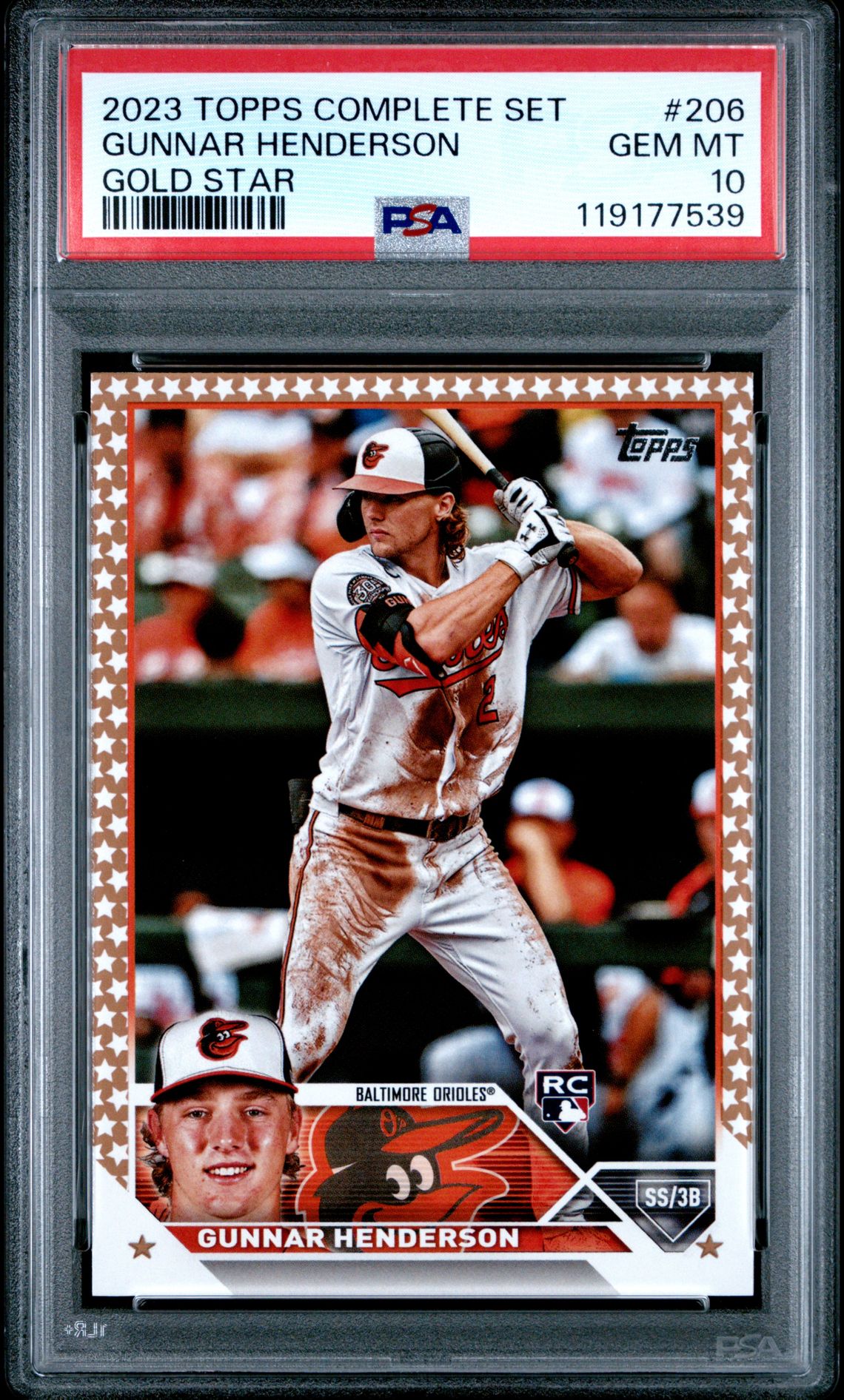 2023 Topps TOPPS COMPLETE SET GOLD STAR #206 Gunnar Henderson front