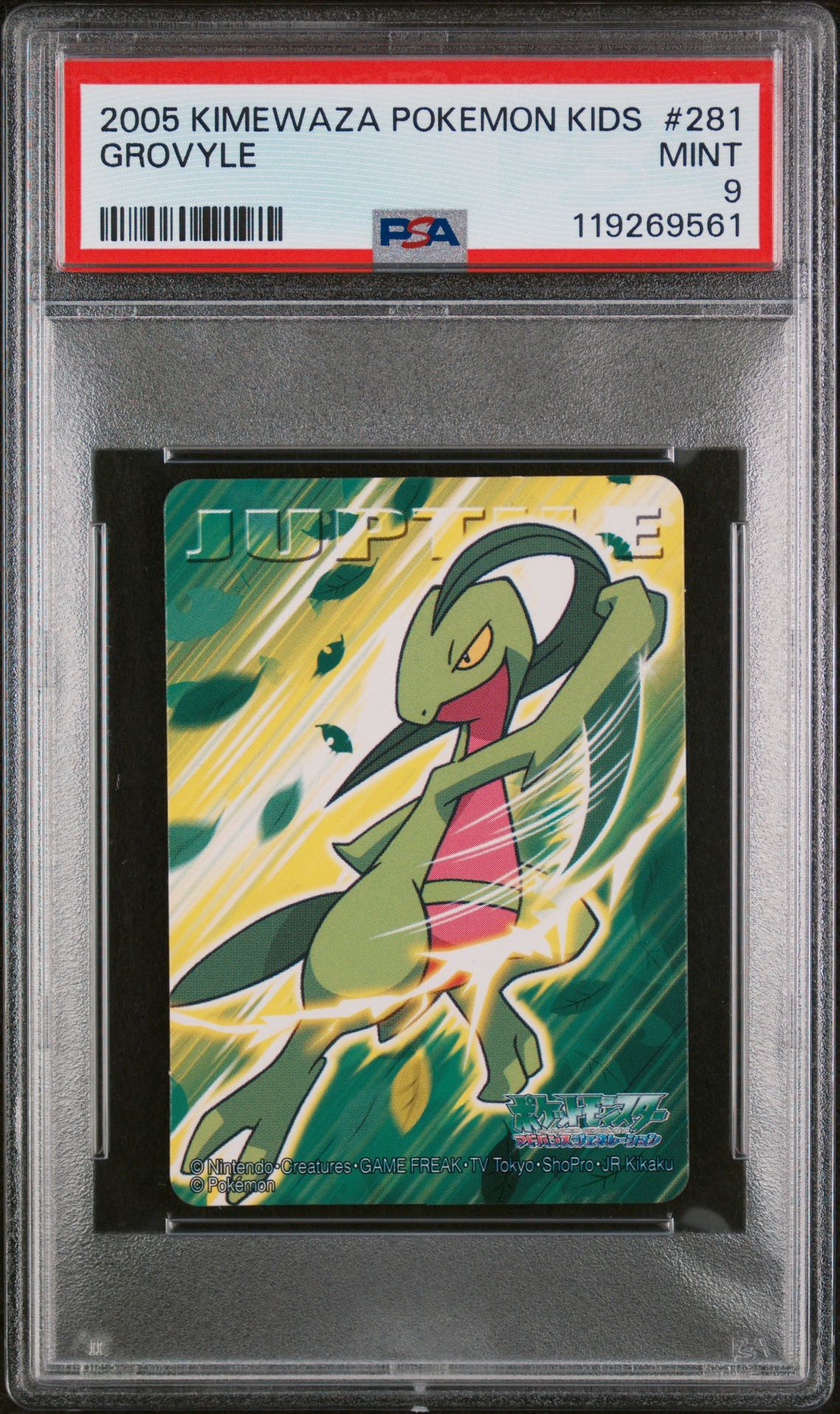2005 Pokemon KIMEWAZA POKEMON KIDS #281 Grovyle front