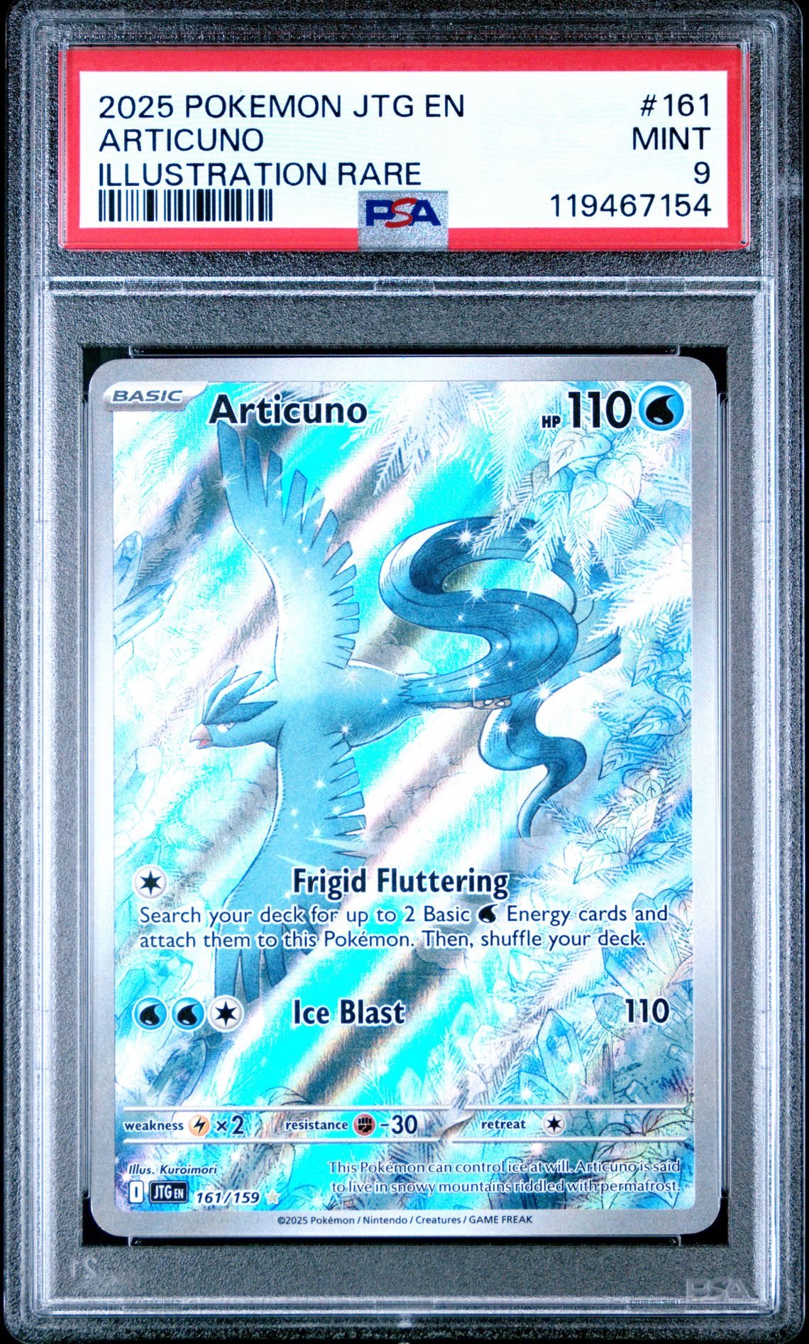 2025 Pokemon Jtg En-Journey Together Articuno #161 (Illustration Rare) Mint 9 front