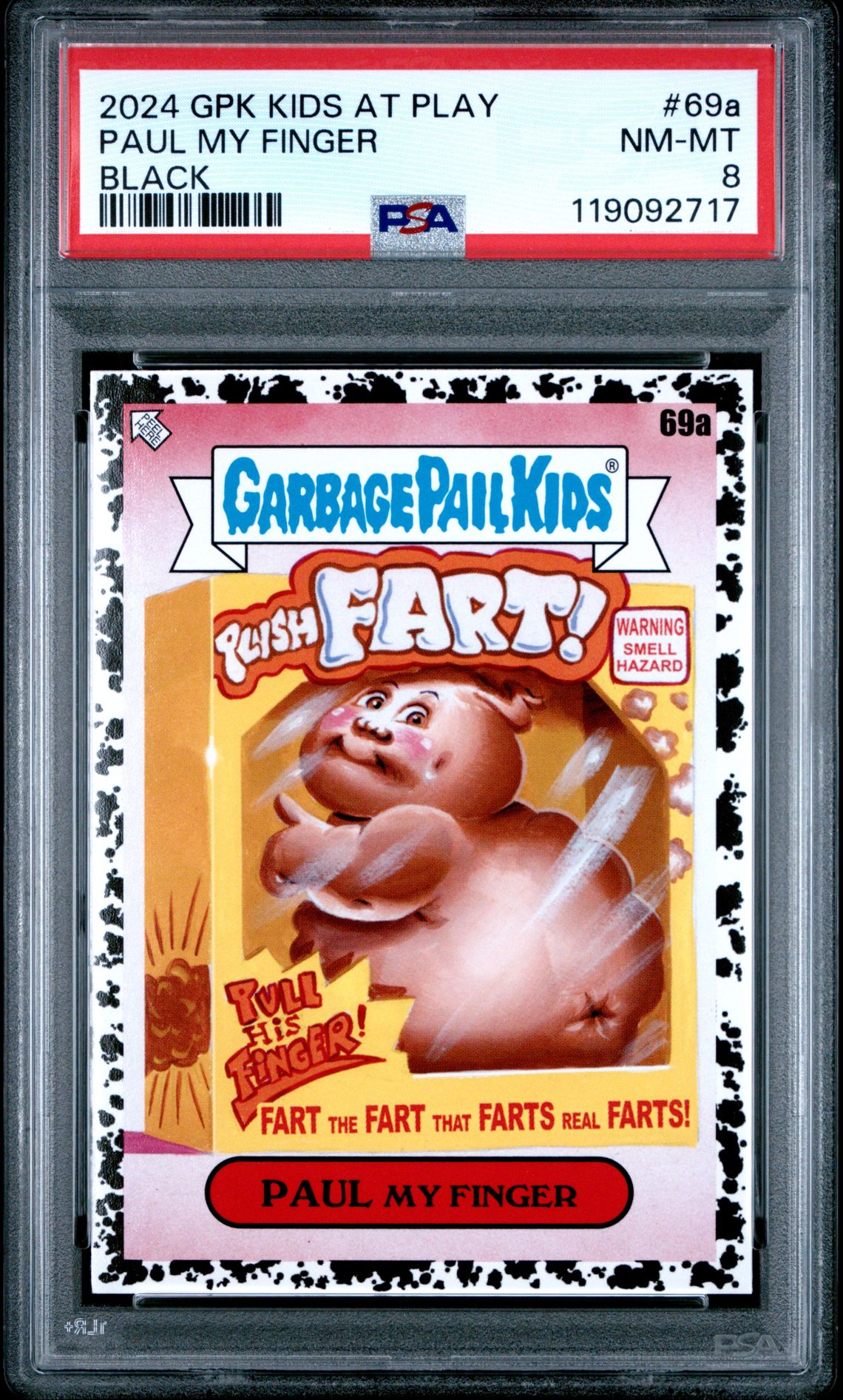 2024 Topps TOPPS GARBAGE PAIL KIDS: KIDS AT PLAY BLACK #69A Paul My Finger front
