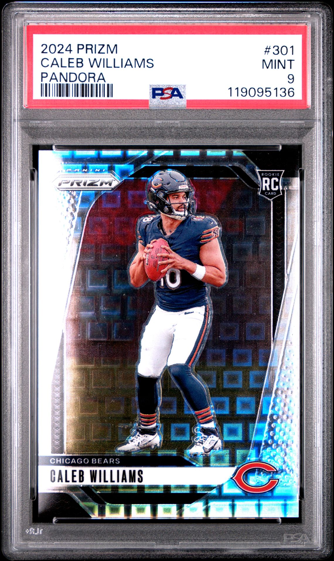 2024 Panini Prizm Caleb Williams #301 (Pandora) Mint 9 front