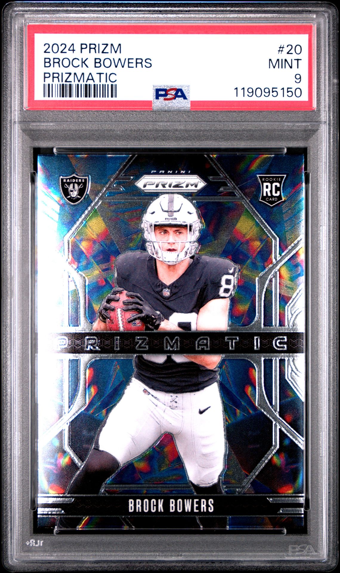 2024 Panini Prizm Prizmatic Brock Bowers #20 Mint 9 front