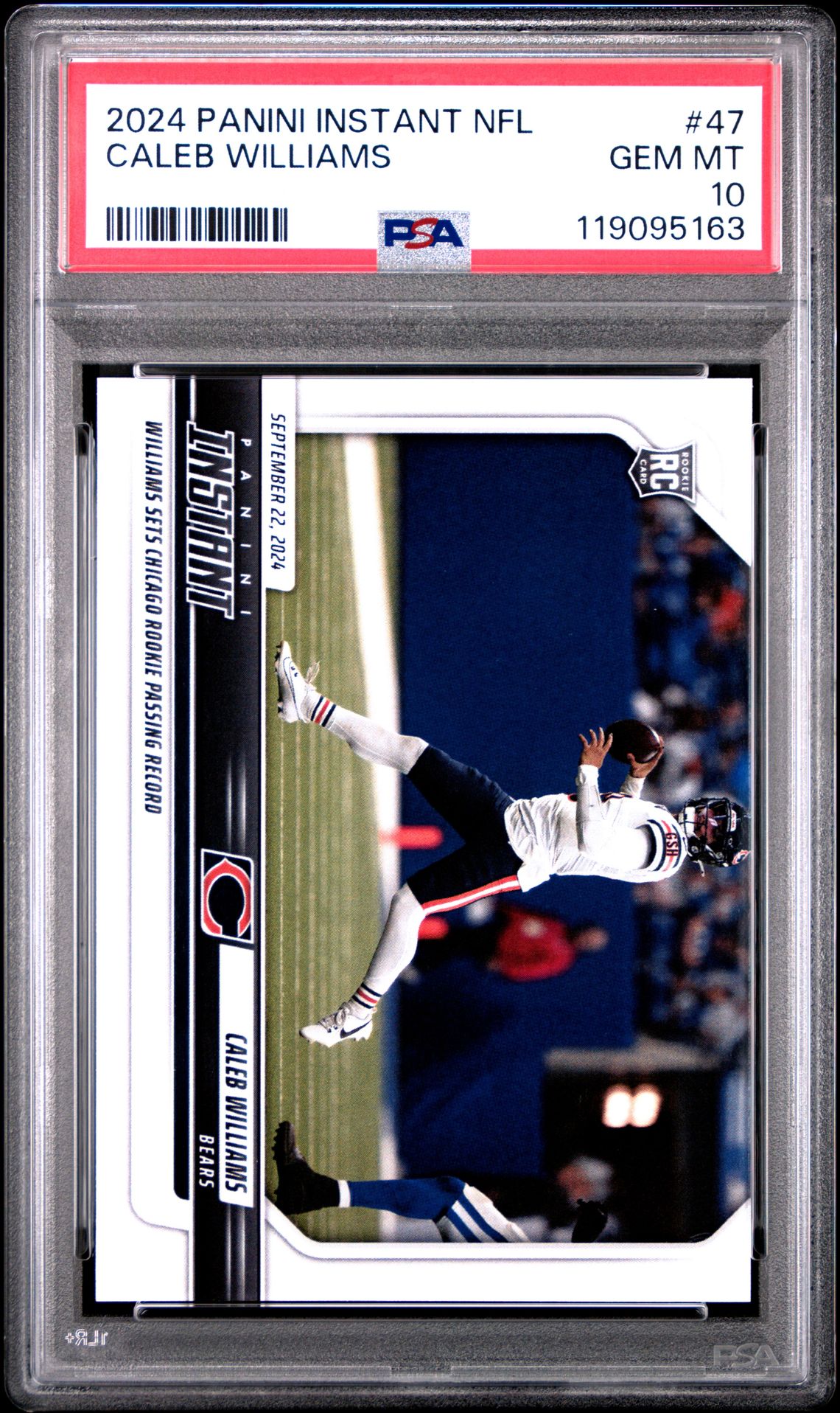 2024 Panini Instant Nfl Caleb Williams #47 Gem Mt 10 front