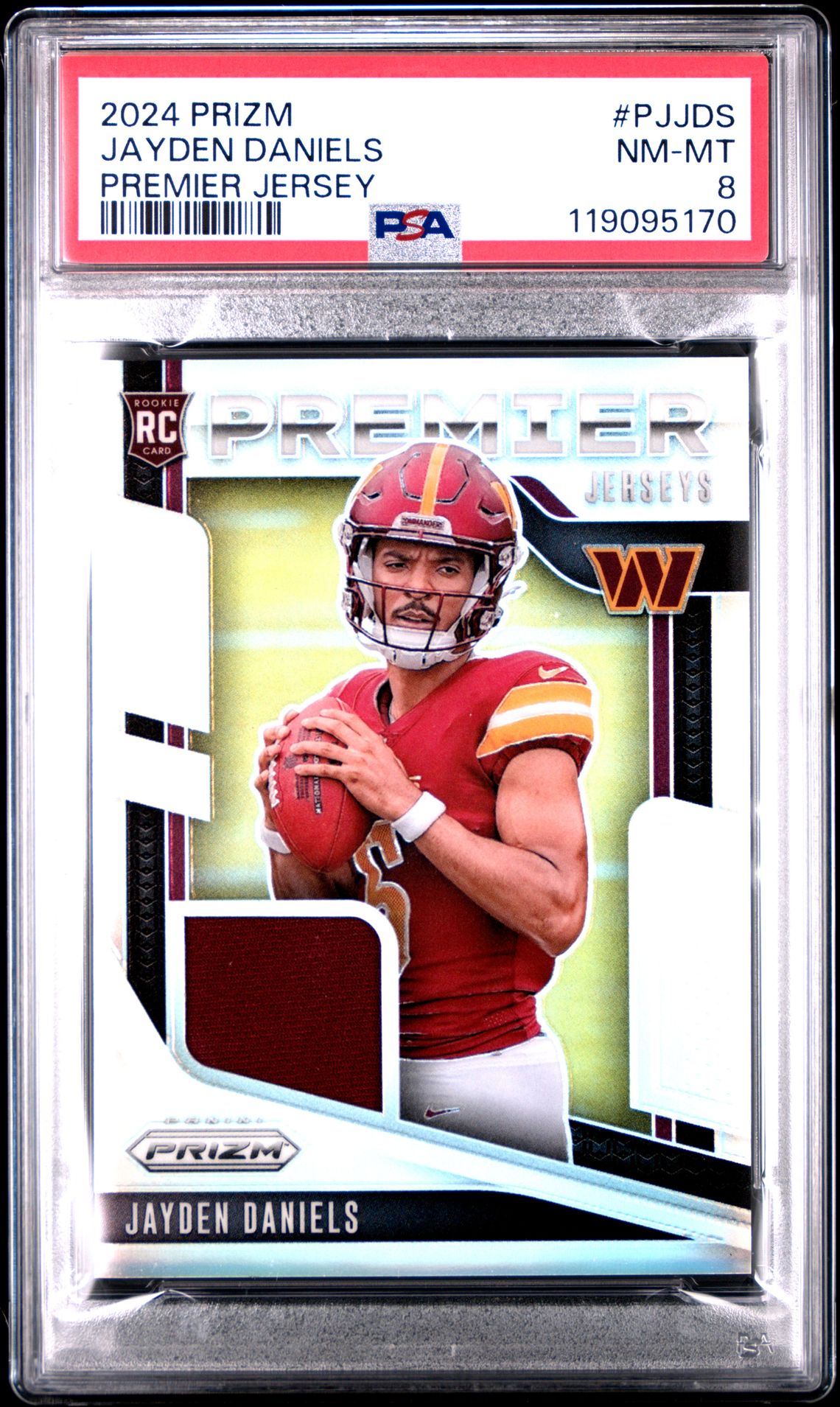 2024 Panini Prizm Premier Jerseys Jayden Daniels #Pjjds Nm-Mt 8 front