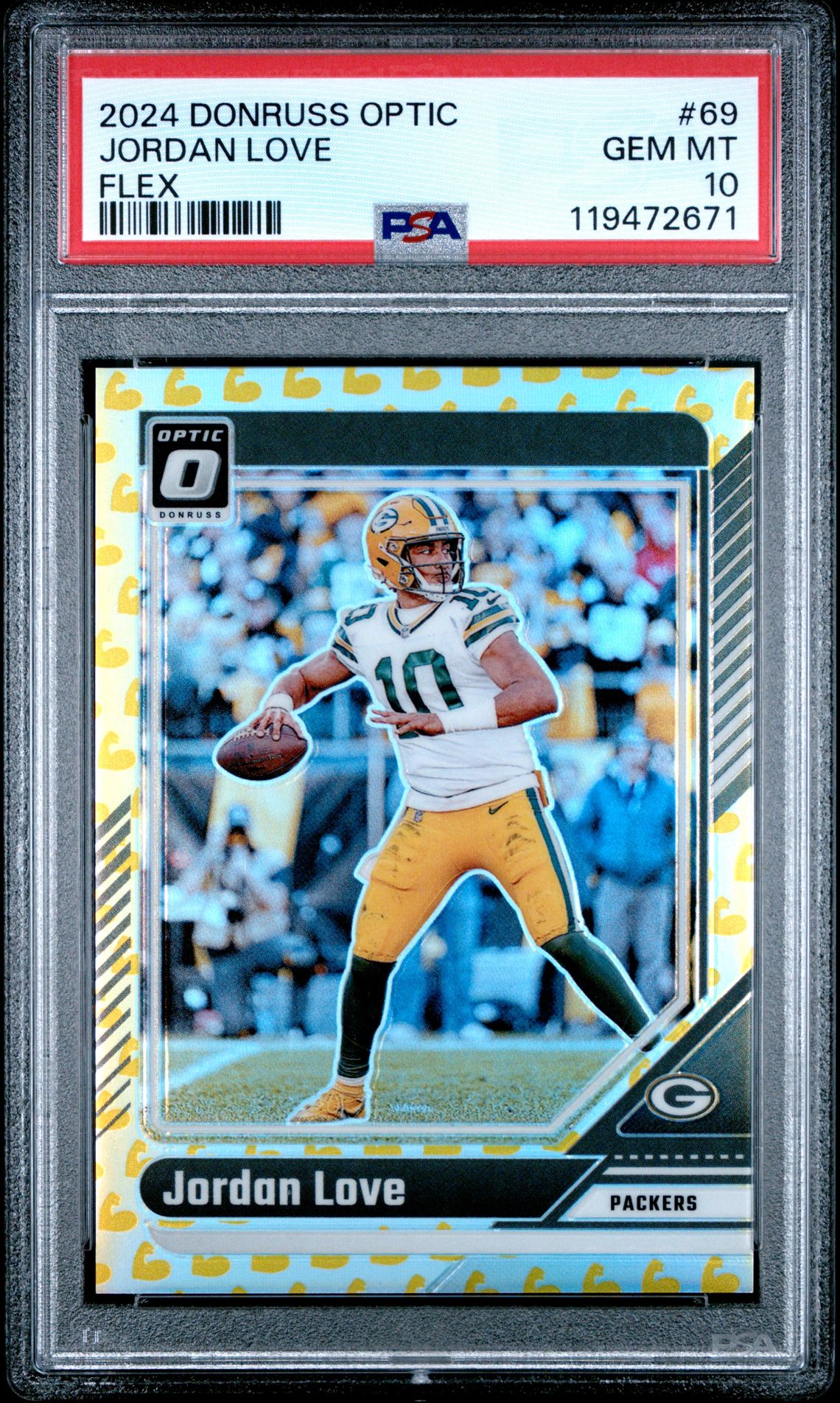 2024 Panini Donruss Optic Jordan Love #69 (Flex) Gem Mt 10 front