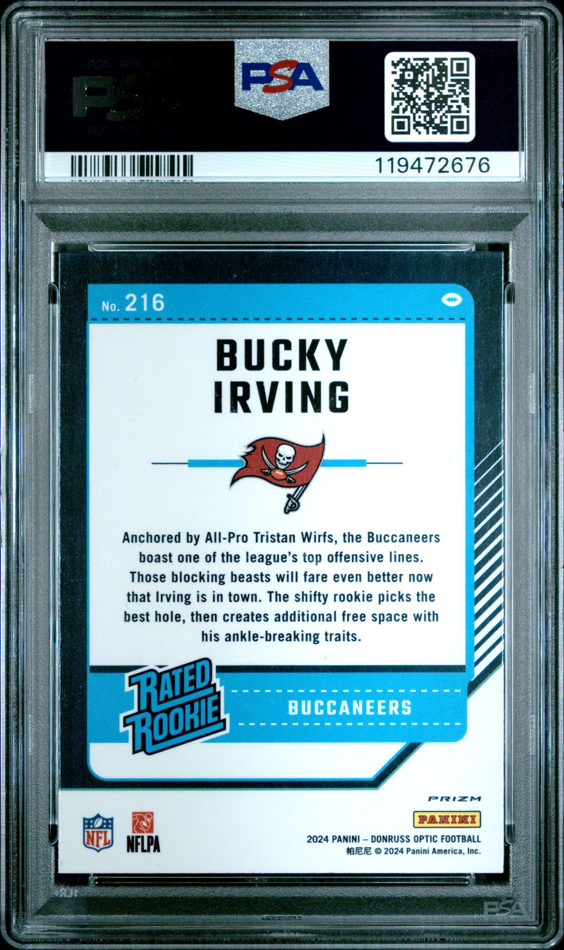 2024 Panini Donruss Optic Bucky Irving #216 (Stars) Gem Mt 10 back