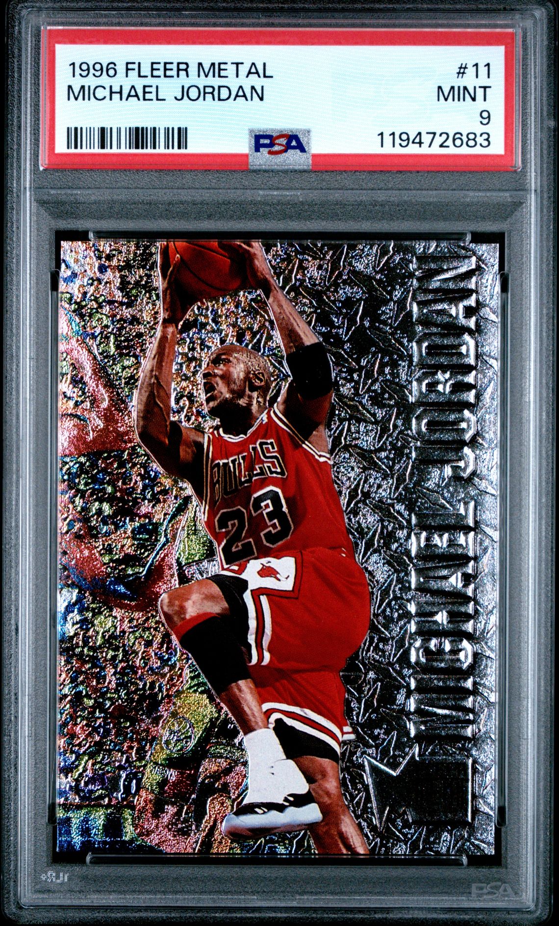 1996 Metal Michael Jordan #11 Mint 9 front